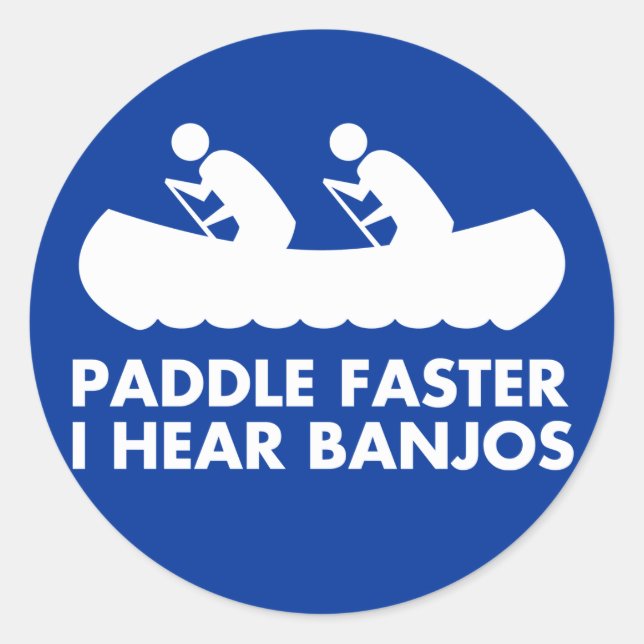 7,95 $ Paddelschnellere ich höre Banjos Sticker (Vorderseite)