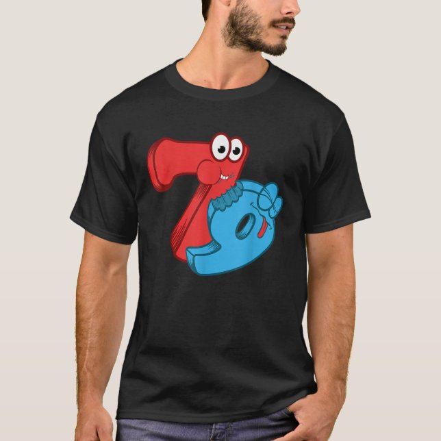 7 Ate 8 9 Funny Mathematik T Shirt (Vorderseite)