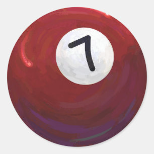 7 Ball Runder Aufkleber