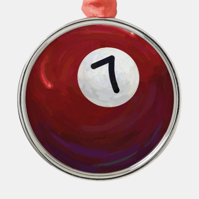 7 Ball Silbernes Ornament (Vorne)