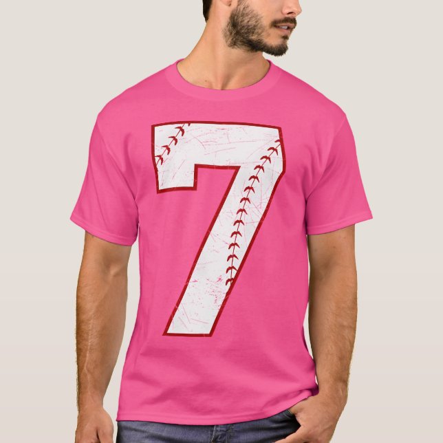 7 Baseball White Special Number T-Shirt (Vorderseite)