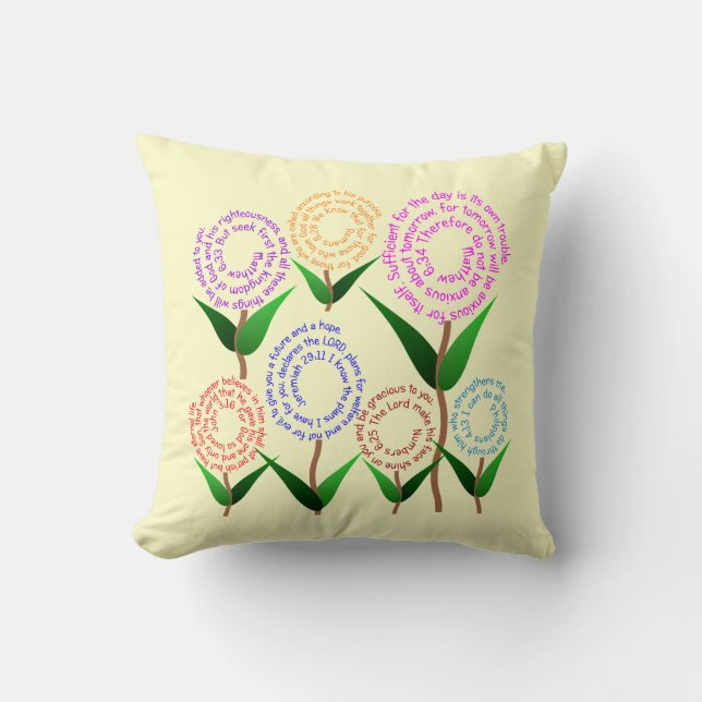 7 Bibel-Vers-Kissen Kissen (Vorderseite)