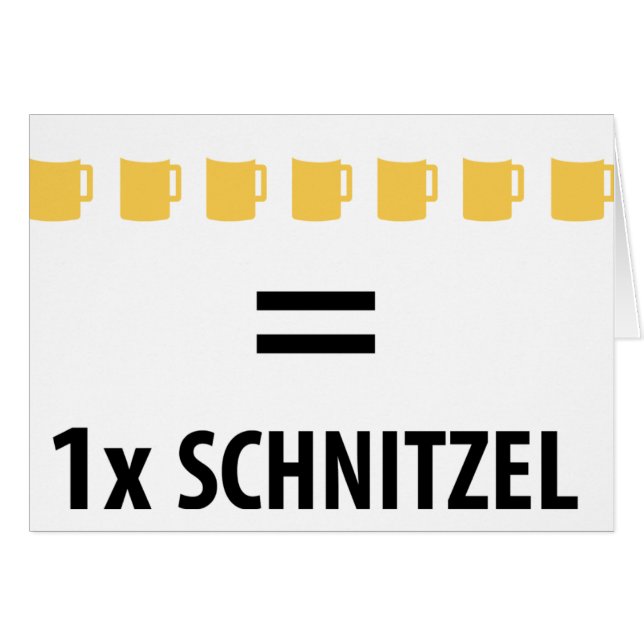 7 Bier sind ein Schnitzelikone (Vorderseite (Horizontal))