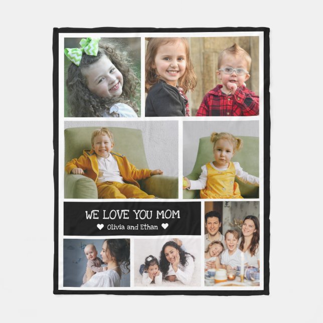 7 Bildersammlungen entwerfen Wir Liebe Sie Mama Fleecedecke (Vorderseite)