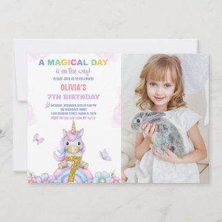 7. Blumenzwiebeln Geburtstagsfeier Einladung mit F