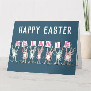 7-buchstabiger Name Happy Easter Karte