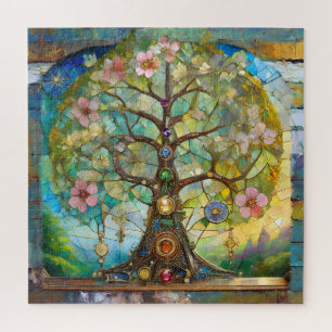 7-Chakra-Blütenbaum des Lebens Puzzle
