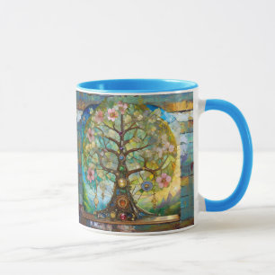 7-Chakra-Blütenbaum des Lebens Tasse