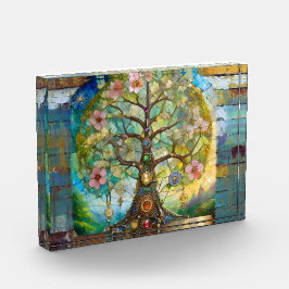 7 Chakra Blütenbaum Fotoblock