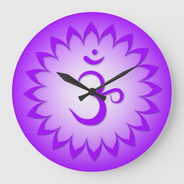 7 Chakra Clocks Große Wanduhr (Vorderseite)
