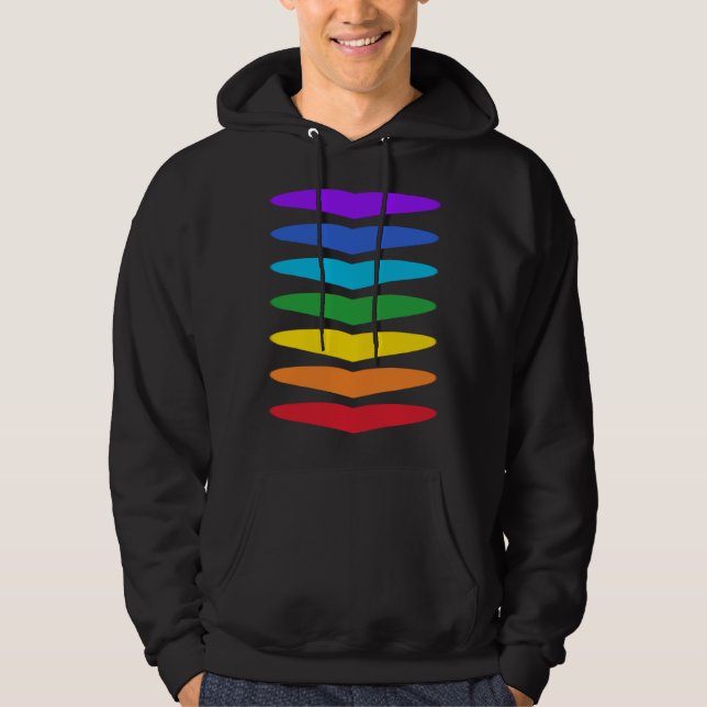 7 Chakra Hearts Energy System Chakras Colours Kund Hoodie (Vorderseite)