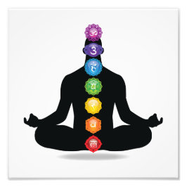7 Chakra Male Silhouette Fotodruck