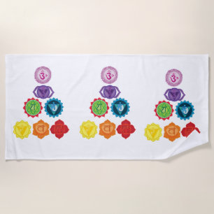 7 Chakra, s Kundalini Yoga, Chakra Yoga Strandtuch