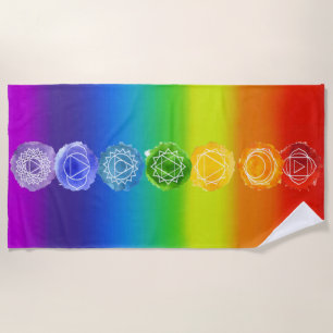 7 CHAKRA STRANDTUCH