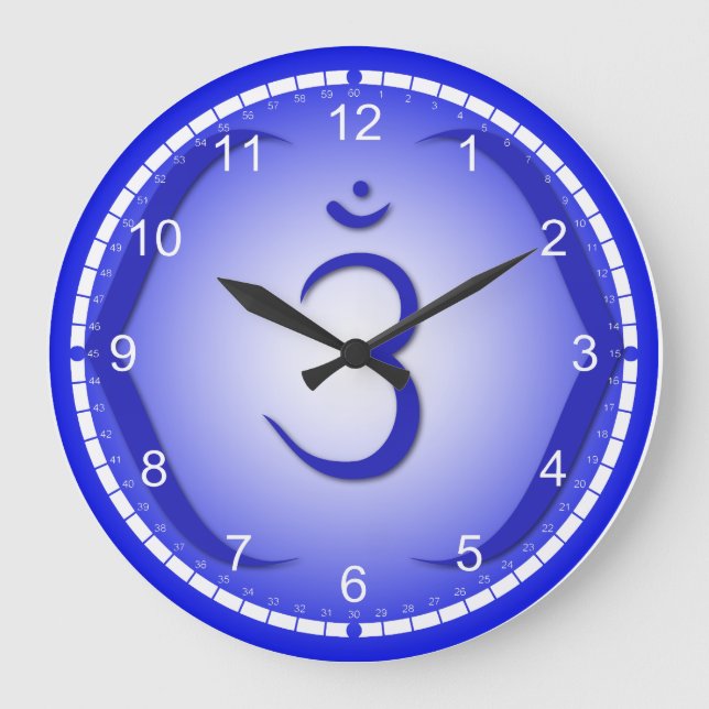 7 Chakra-Uhr Große Wanduhr (Vorderseite)