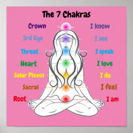 7 Chakras 12x12" Poster