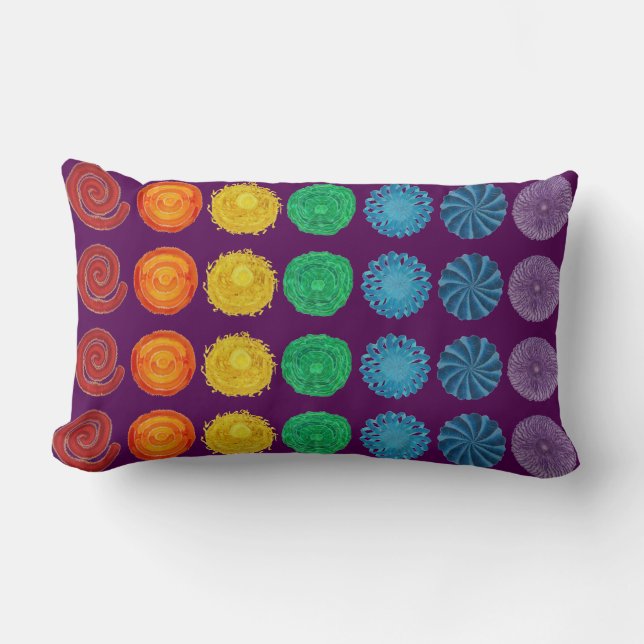 7 Chakras #1 heilende Grafik Lendenkissen (Vorderseite)