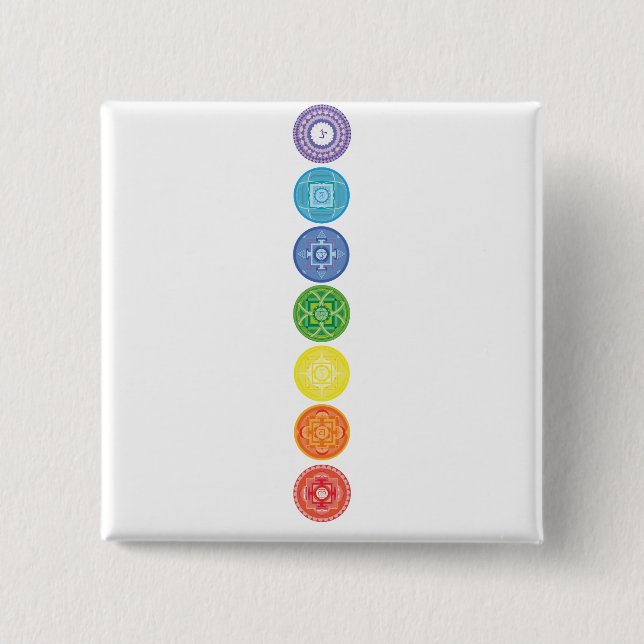 7 Chakras Button (Vorderseite)