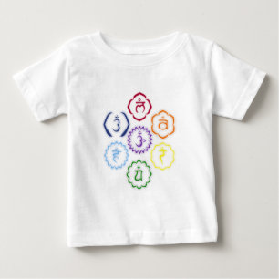 7 Chakras in einem Kreis Baby T-shirt