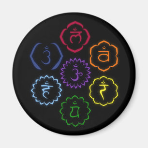 7 Chakras in einem Kreis Magnet