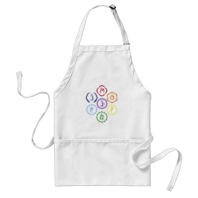 7 Chakras in einem Kreis Schürze (Vorne)