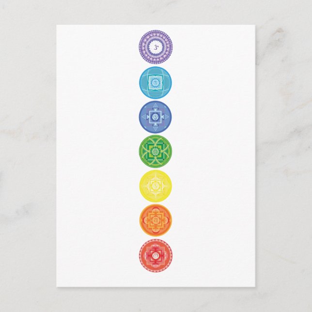 7 Chakras Postkarte (Vorderseite)