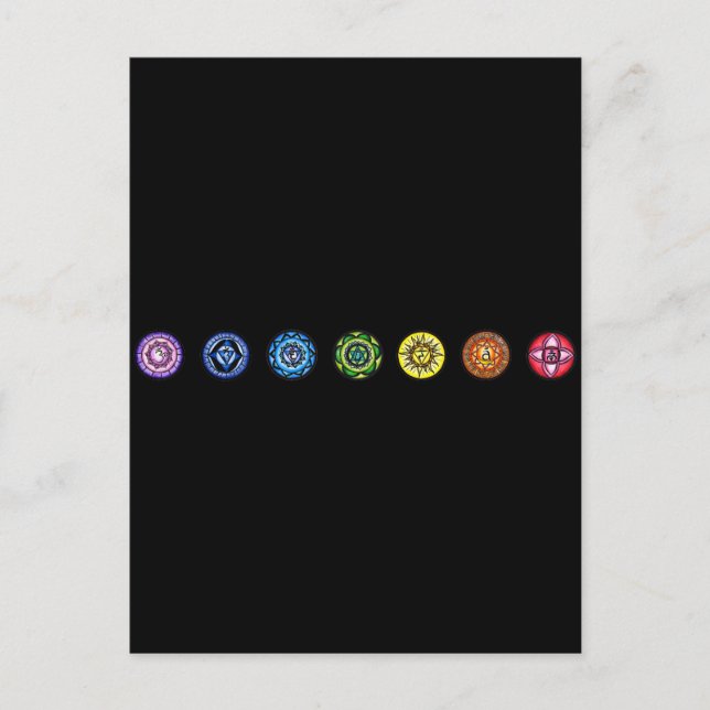 7 Chakras Postkarte (Vorderseite)