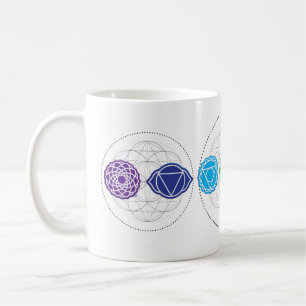 7 Chakras ruhige Yoga friedliche heilige Kreise Ta Kaffeetasse