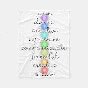 7 Chakras S für Yoga-Liebhaber Fleecedecke