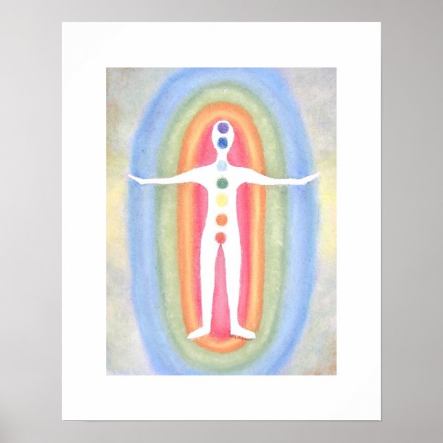 7 Chakras Subtle Energy Body Healing Reiki Poster (Vorne)