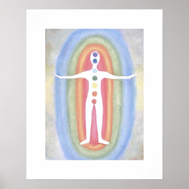 7 Chakras Yoga Energy Body Healing Reiki Poster (Vorne)