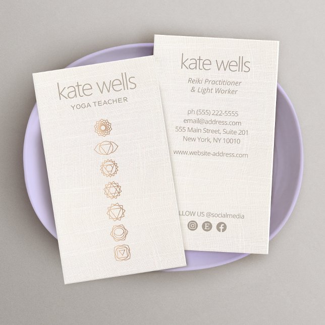 7 Chakras Yoga Lehrer Visitenkarte (Von Creator hochgeladen)