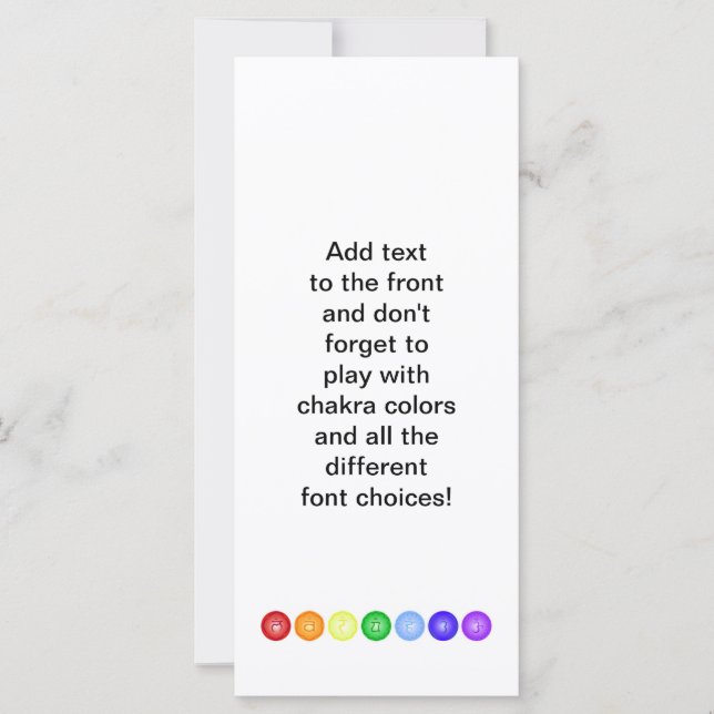 7 Chakren in einer horizontalen Linie (Vorderseite)