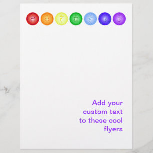 7 Chakren in einer horizontalen Linie Flyer