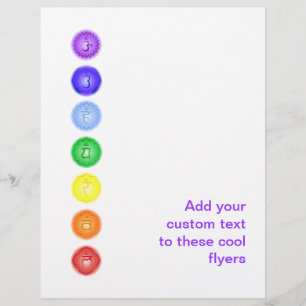 7 Chakren in einer Linie Flyer