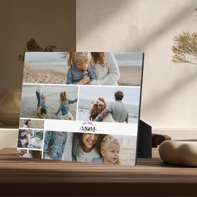 7 Custom Photo Collage Best Mom Ever  Fotoplatte (Von Creator hochgeladen)