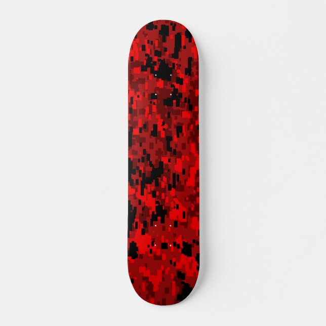 7 Deck 3/4. Digitale Camouflage/rot Skateboard (Vorne)
