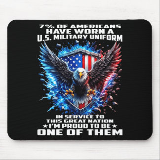 7% der Amerikaner haben eine Militäruniform getrag Mousepad