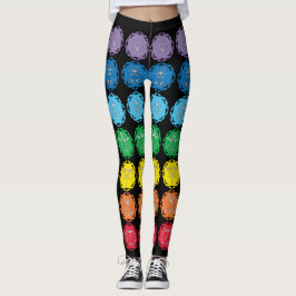 7 Dragonfly Chakras Infinity Symbol Designs Leggings