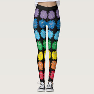 7 Dragonfly Chakras Infinity Symbol Designs Leggings