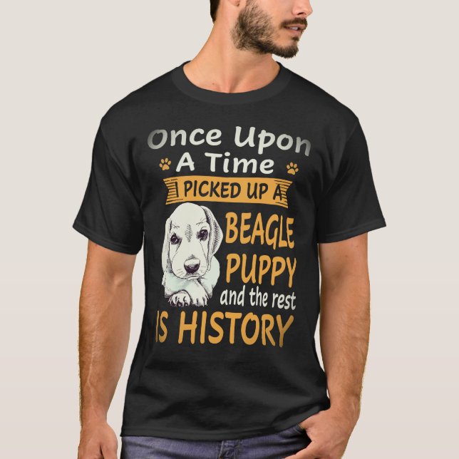 7 Es war einmal - Beagle Welpe Beagle T-Shirt (Vorderseite)