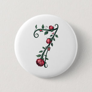 7 Floral 67 Rose Valentinstag Lustige Liebe Passen Button