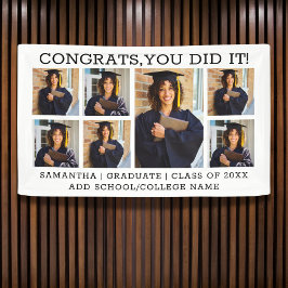 7 Foto Collage Abschluss Glückwunsch Grad 2023 Banner