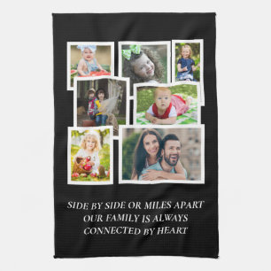 7 Foto Collage Black Family Quote Geschirrtuch