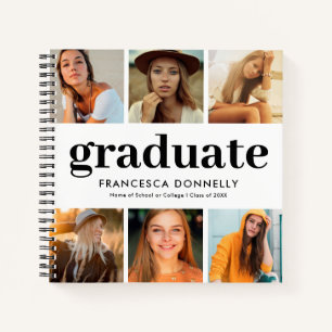 7 Foto Collage Modernes Abschluss Gästebuch Notizbuch