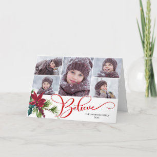 7 Foto Elegant Poinsettia Weihnachten BELIEVE