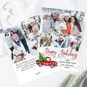 7 Foto Frohe Weihnachten Rote Farm-Lkw