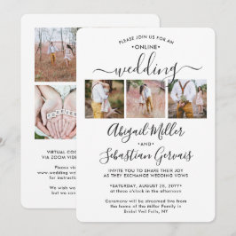 7 Foto Online Virtual Wedding Zeremonie Elegante Einladung