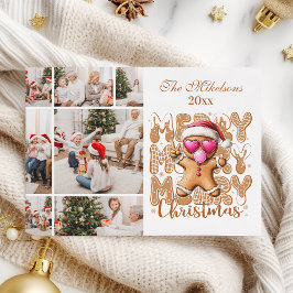 7 Foto Süße Lebkuchen-Weihnachten Feiertagskarte