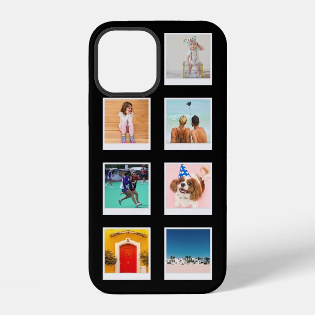 7 Foto Vorlage Schwarz iPhone Hülle (Rückseite)